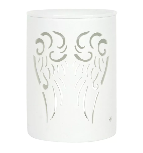 White Angel Wings Cut Out Oil Burner