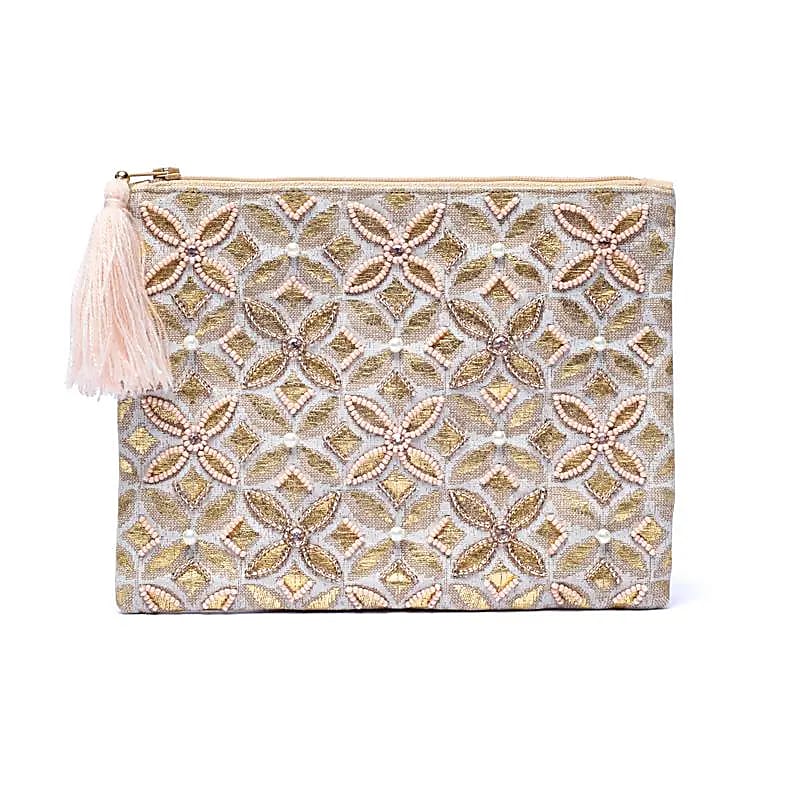 Bag Flower of Life - Beige / gold