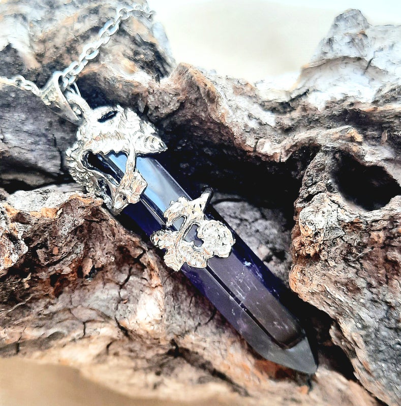 Amethyst hexagonal pendant