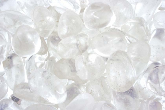 Clear quartz tumbled stone